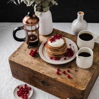Sugar-Free Keto Gingerbread Blender Pancakes (Low Carb, Paleo, Gluten Free)