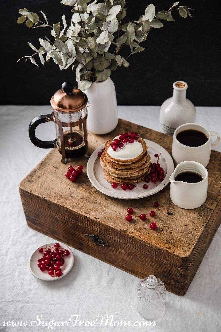 Sugar-Free Keto Gingerbread Blender Pancakes (Low Carb, Paleo, Gluten Free)
