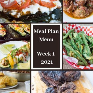 Meal Plan Menu Week 1 - 2021 Pinterest