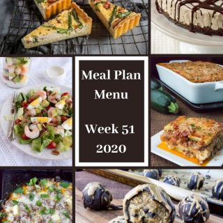 Meal Plan Menu Week 51 - 2020 Pinterest