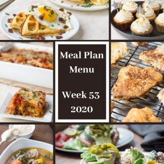 Meal Plan Menu Week 53 - 2020 Pinterest