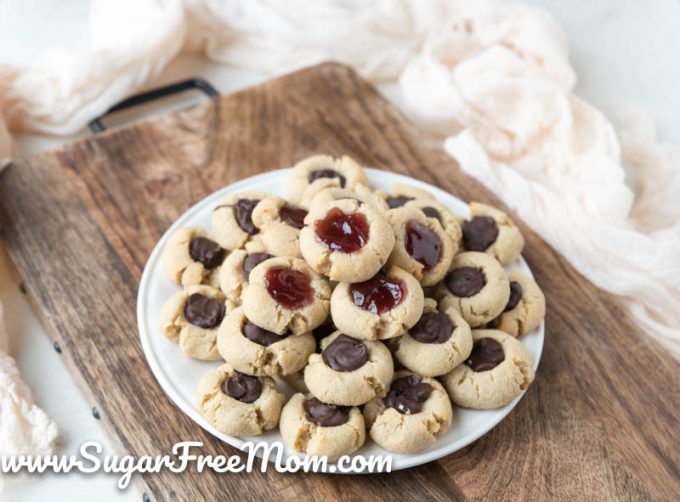 Sugar Free Keto Thumbprint Cookies (Nut Free, Gluten Free)