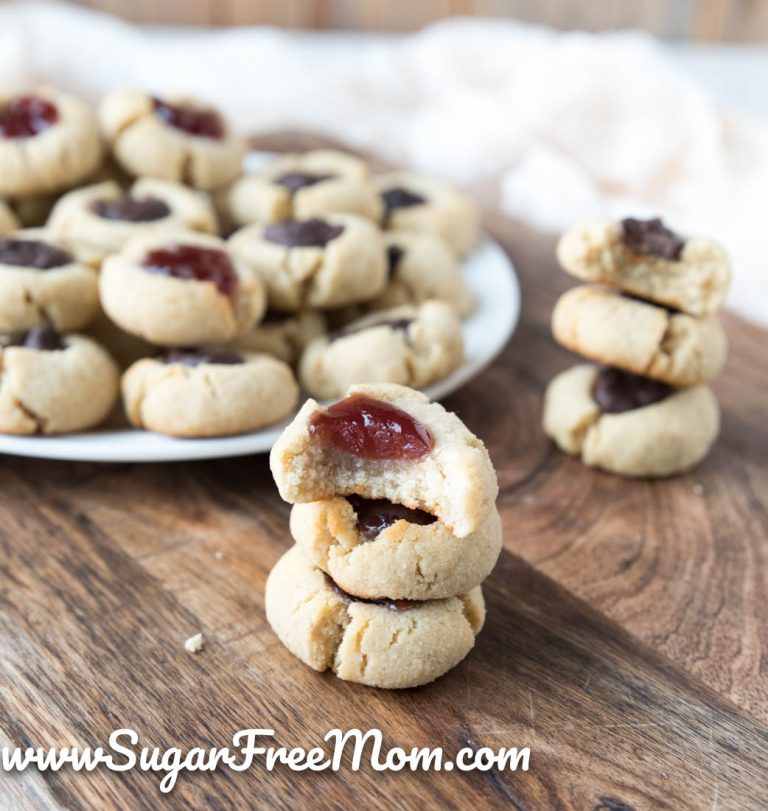Sugar Free Keto Thumbprint Cookies (Nut Free, Gluten Free)