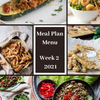 Meal Plan Menu Week 2 - 2021 Pinterest