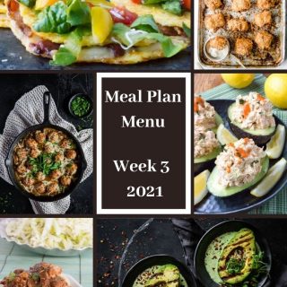 Meal Plan Menu Week 3 - 2021 Pinterest