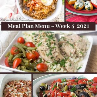 Meal Plan Menu Week 4 - 2021 Pinterest