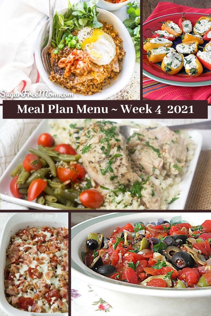 Low-Carb Keto Meal Plan Menu Week 4