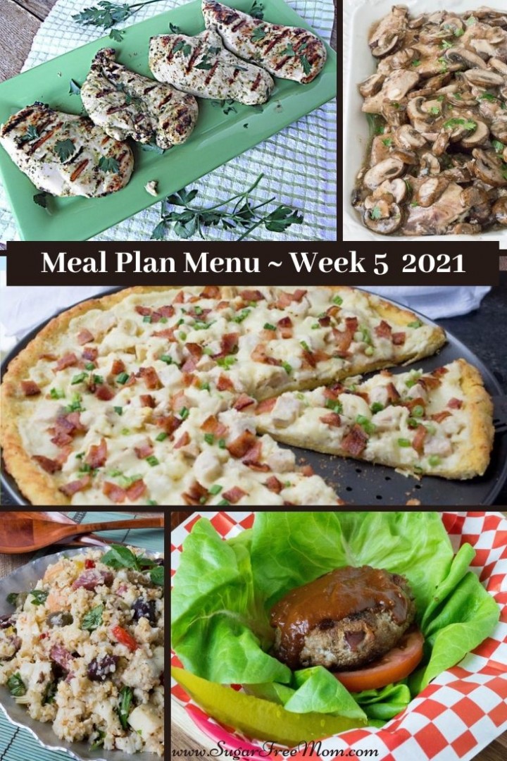 Low-Carb Keto Meal Plan Menu Week 5 - Sugar-Free Mom