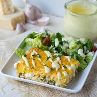 Keto Caesar Chicken Casserole with Broccoli