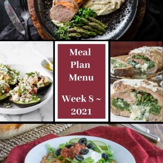 Meal Plan Menu Week 8 2021 - Pinterest