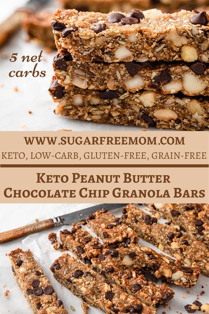 These easy keto granola bars are perfect for a snack or breakfast anytime! With the most wholesome ingredients, good fats from nuts and seeds, these sugar-free snack bars have 8 grams of protein and just 5 grams net carbs.