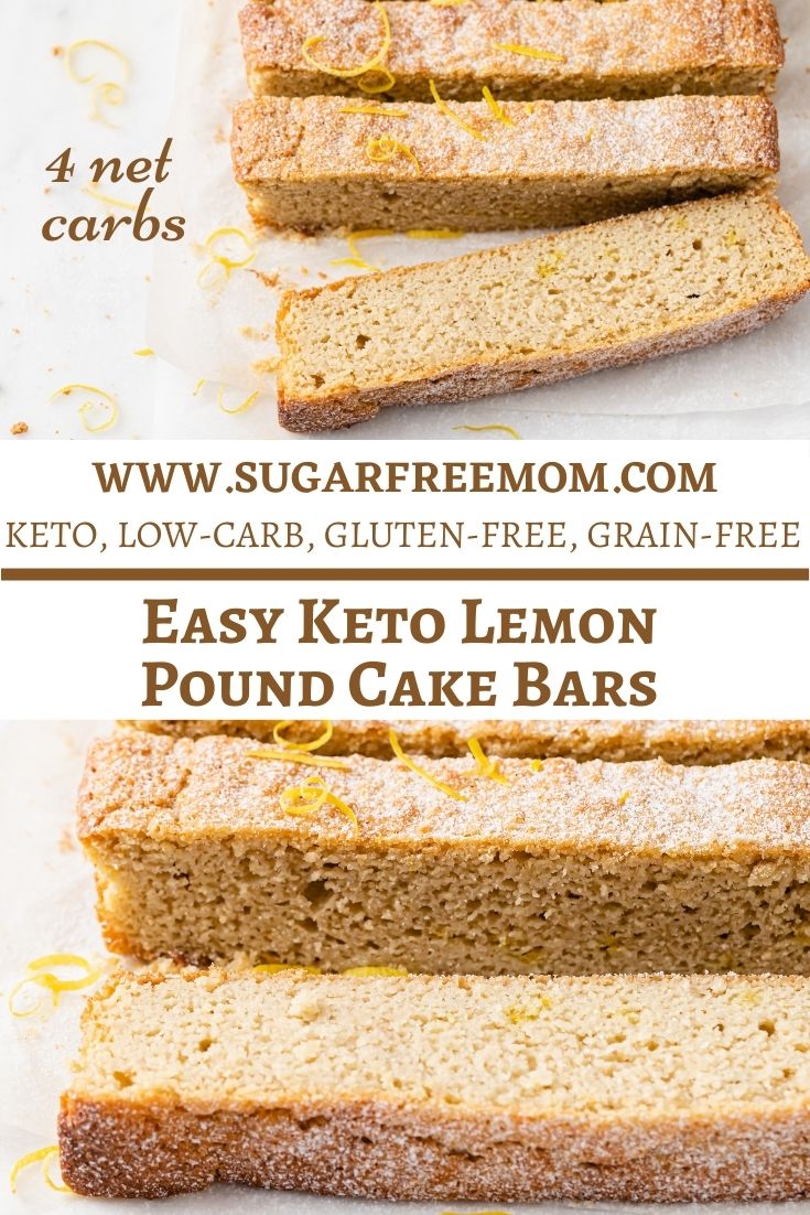 Our sugar-free, low-carb, recipe today is a classic keto pound cake made into easy bite-sized bars full of lemon flavor. These easy keto lemon pound cake bars are perfect for a Spring brunch holiday , breakfast or a healthy anytime keto treat to curb your sweet tooth.