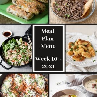 Meal Plan Menu Week 10 2021 - Pinterest