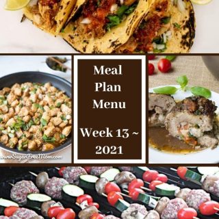Meal Plan Menu Week 13 2021 - Pinterest