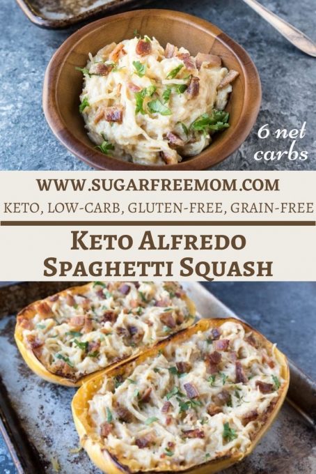 Low Carb Alfredo Spaghetti Squash