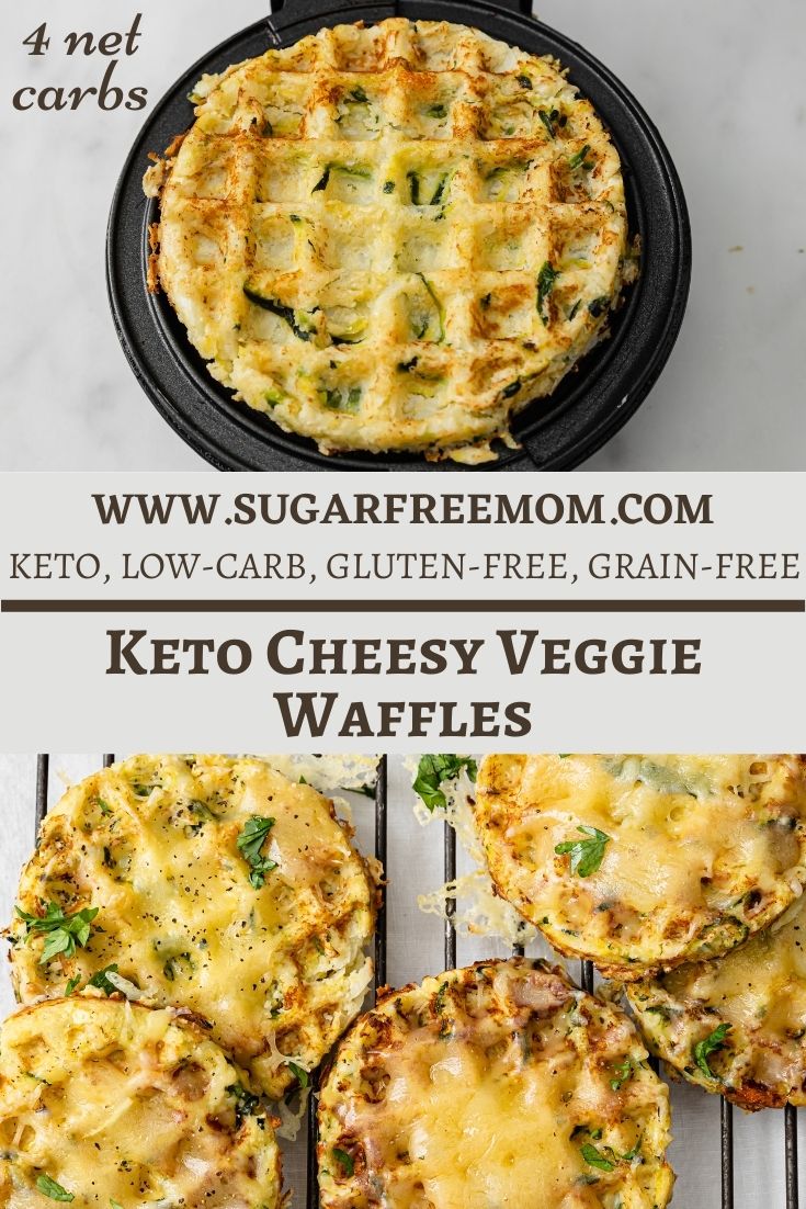 Savory Keto Veggie Cheesy Waffles