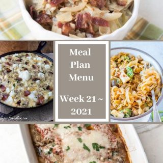 Meal Plan Menu Week 21 2021 - Pinterest