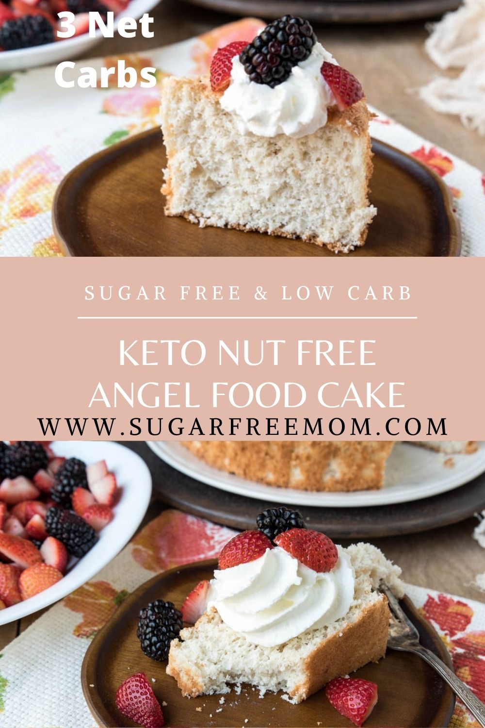 Sugar Free Keto Nut Free Angel Food Cake