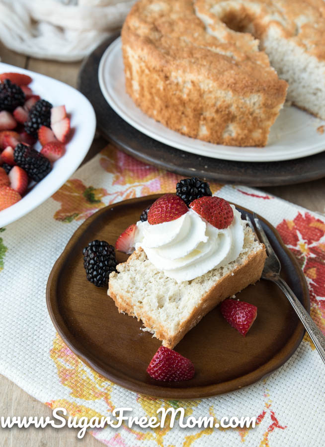 This deliciously fluffy, light and airy keto angel food cake is sugar free, keto, nut free, grain free, and gluten free! It's made with just 8 ingredients and is just 61 calories with 3 net carbs per slice!