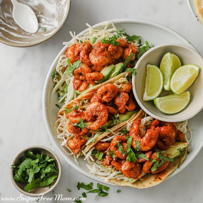 Keto Low Carb Spicy Shrimp Tacos
