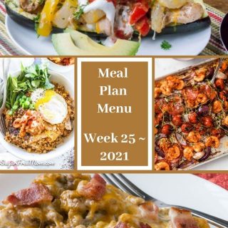 Meal Plan Menu Week 25 2021 - Pinterest