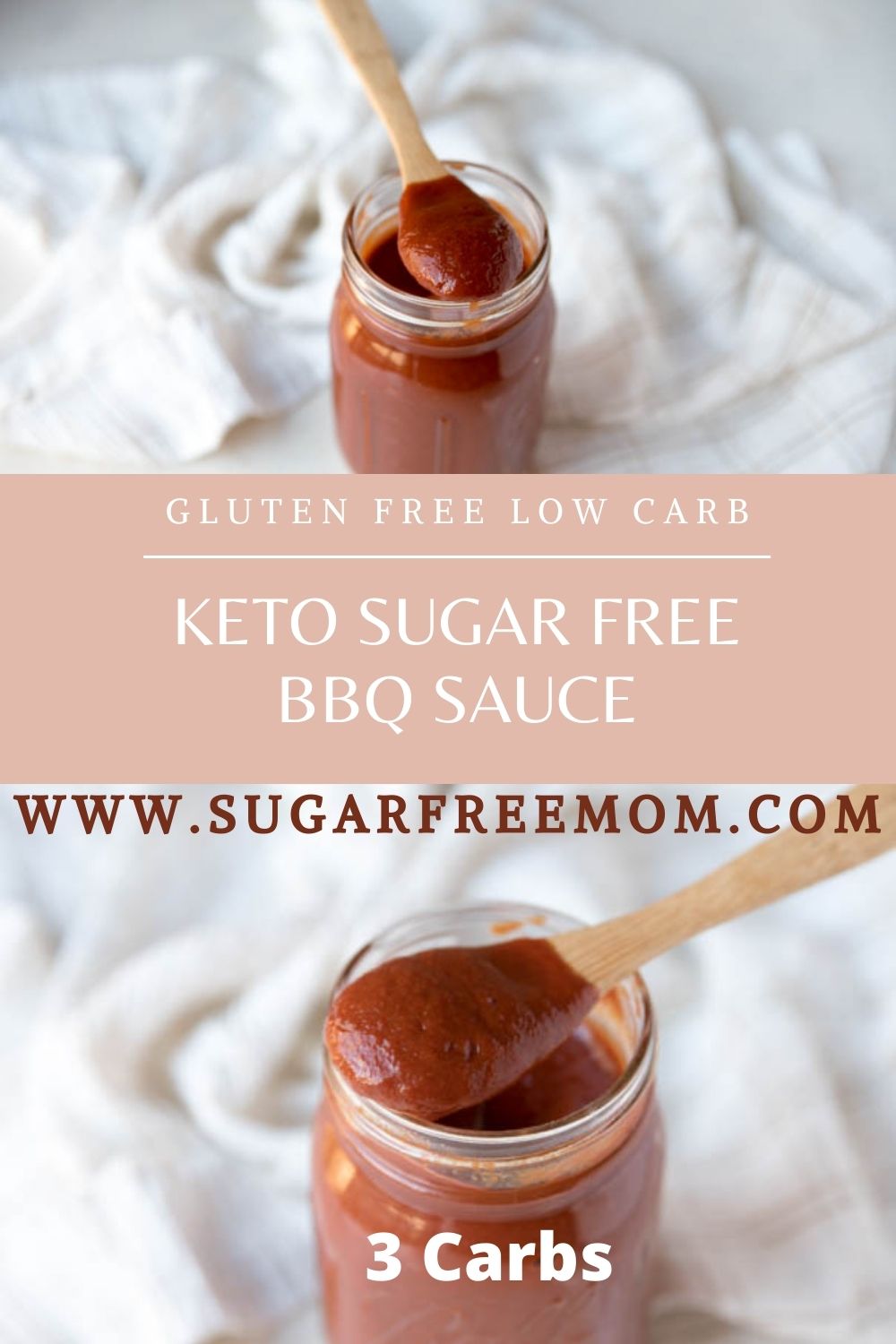 You can make a quick and easy homemade sugar-free BBQ sauce in less then 5 minutes with just 6 ingredients needed and no added sugars or high fructose corn syrup! 2 tablespoons has just 1.5 grams of carbs!