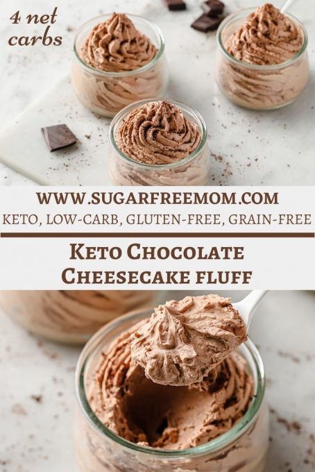 Sugar Free 5-Ingredient Keto Chocolate Cheesecake Fluff