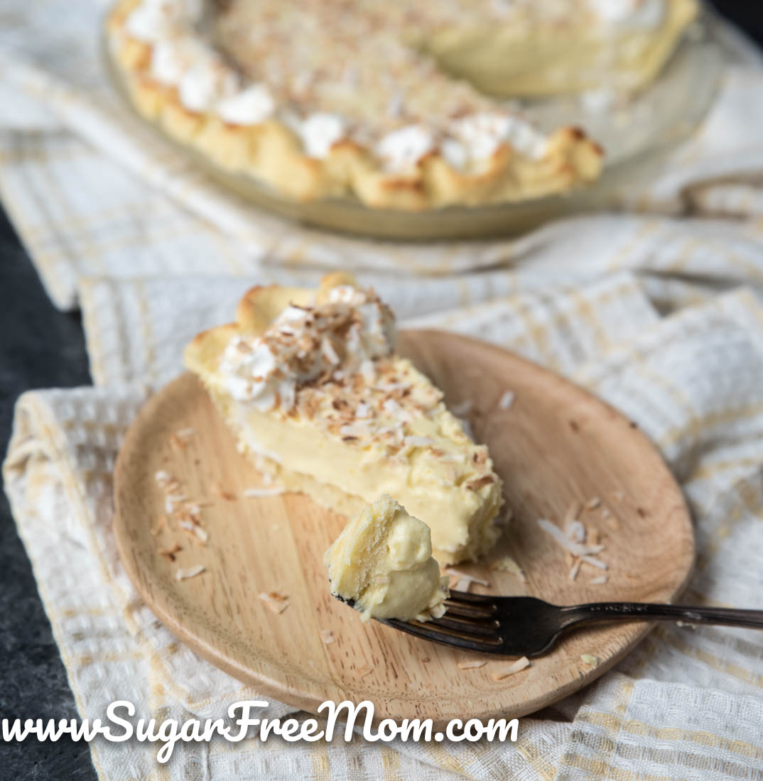 Sugar Free Keto Coconut Cream Pie (Nut