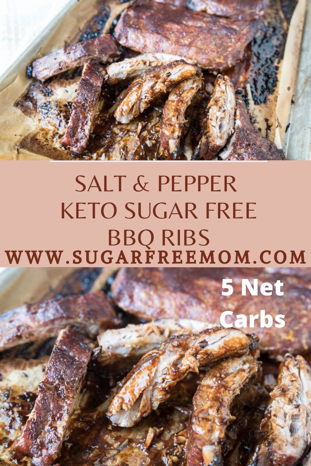Salt & Pepper Sugar Free Keto BBQ Ribs