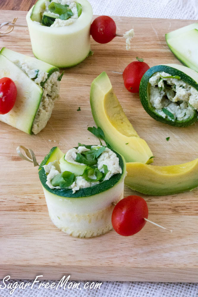 Low Carb Chicken Avocado Zucchini Roll Ups