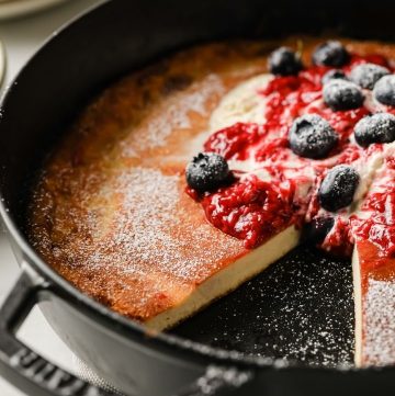 Sugar Free Cast Iron Skillet Keto Dutch Baby