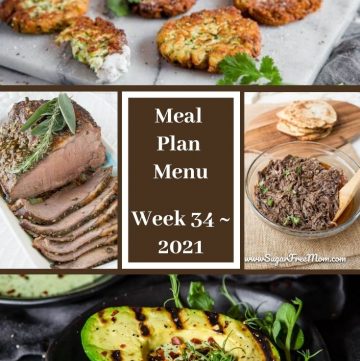 Meal Plan Menu Week 34 2021 - Pinterest