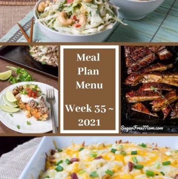 Meal Plan Menu Week 35 2021 - Pinterest