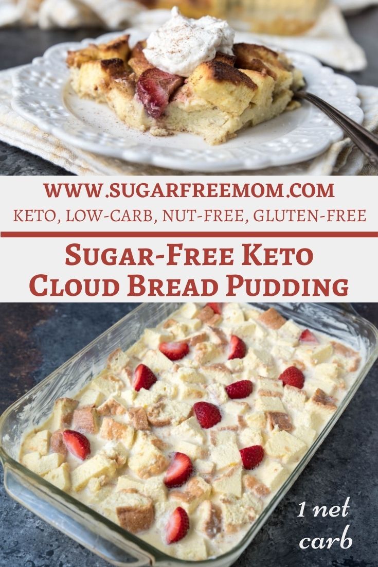 Sugar Free Keto Cloud Bread Pudding (Low Carb, Gluten Free)