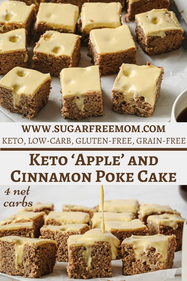 Low Carb Keto Apple Poke Cake