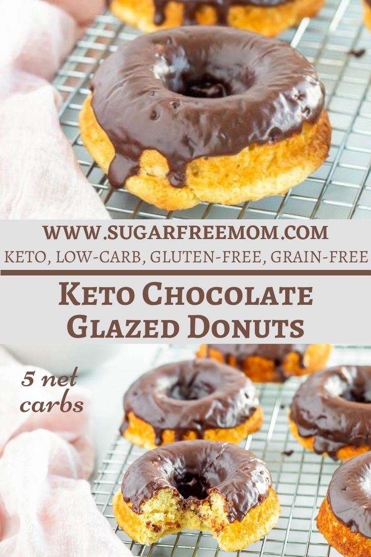 Sugar Free Chocolate Glazed Donuts (Keto, Gluten Free, Low Carb)