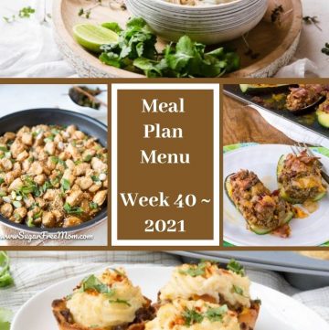 Meal Plan Menu Week 40 2021 - Pinterest