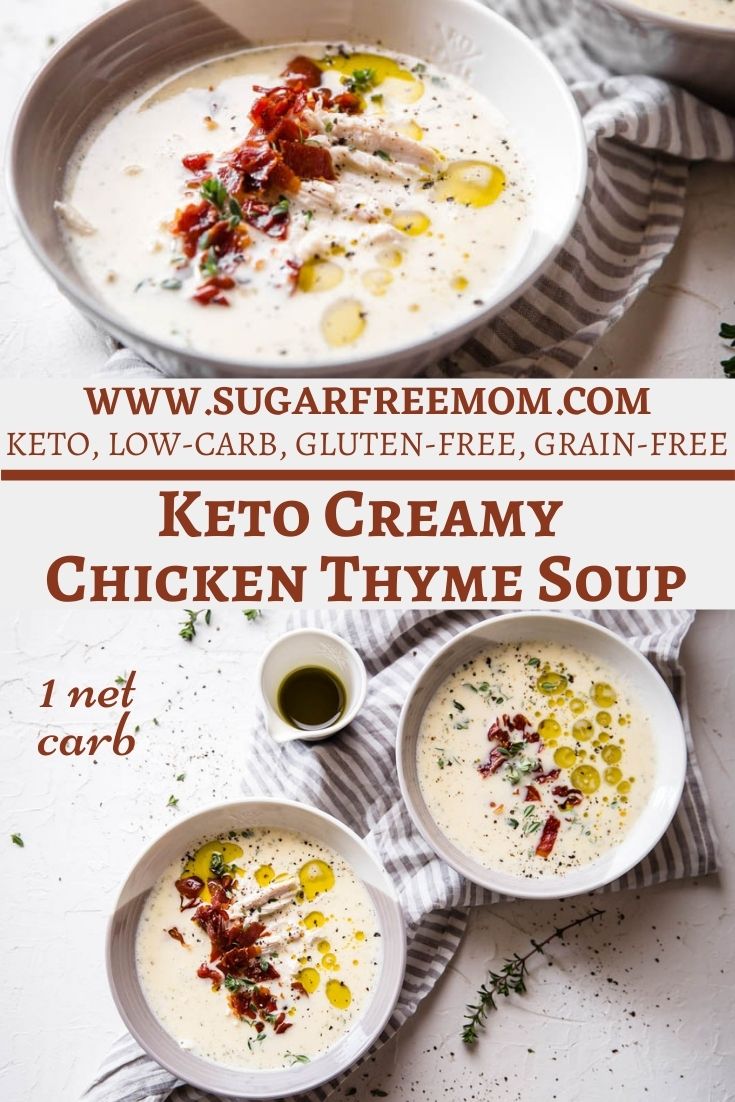 Low Carb Creamy Chicken Soup (Keto, Gluten Free)