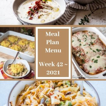 Meal Plan Menu Week 42 2021 - Pinterest