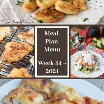 Meal Plan Menu Week 44 2021 - Pinterest