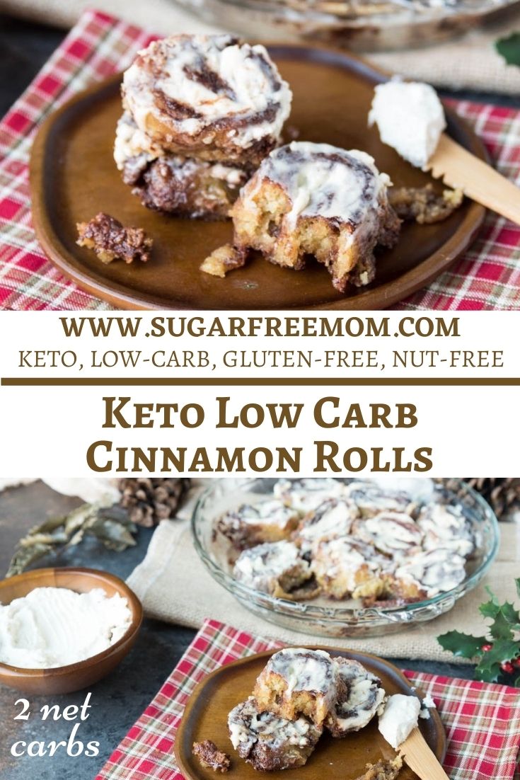 Sugar Free Keto Low Carb Cinnamon Rolls (Nut Free)