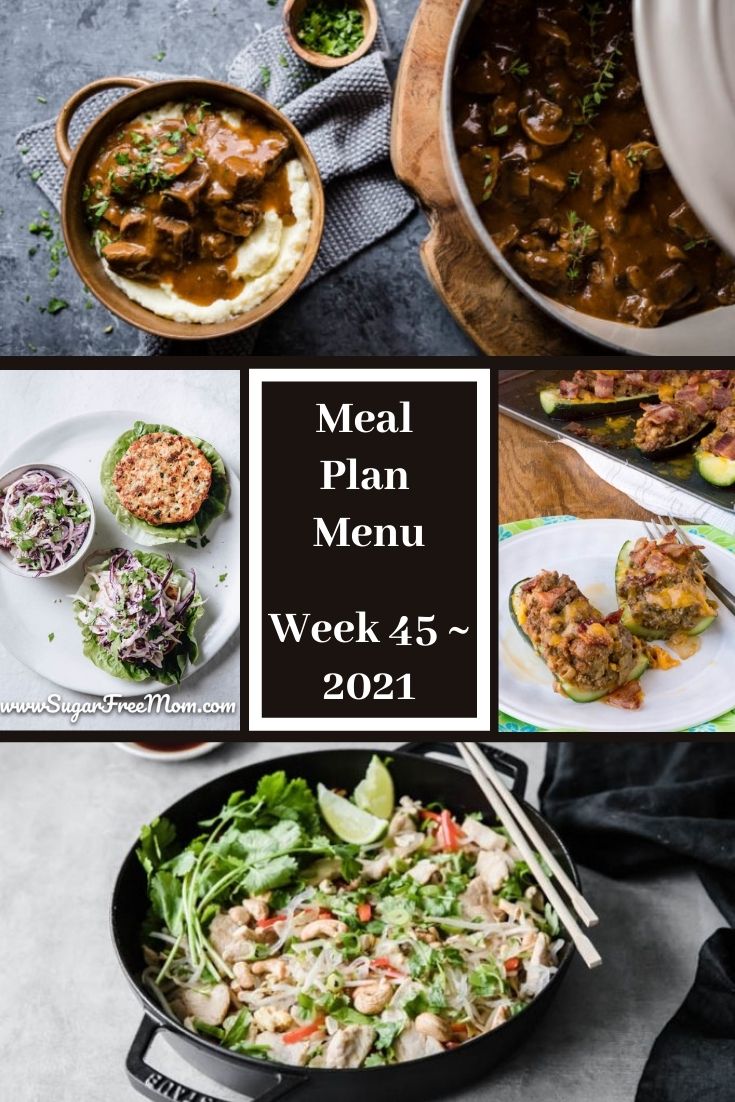 Low-Carb Keto Fasting Meal Plan Menu Week 45