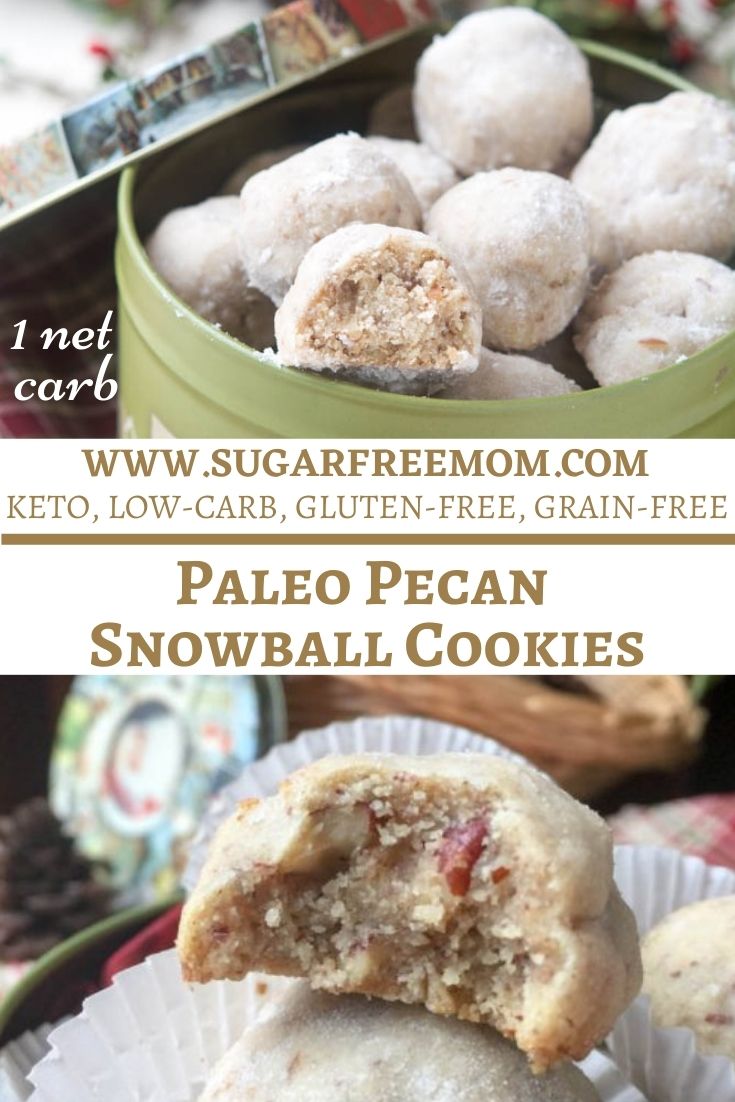 Sugar-Free Keto Pecan Snowball Cookies