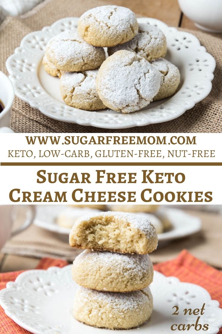 These Sugar Free, Low Carb, Keto, Nut Free Cream Cheese Cookies need just 9 ingredients and are pillowy soft and scrumptious keto cookie recipe!
