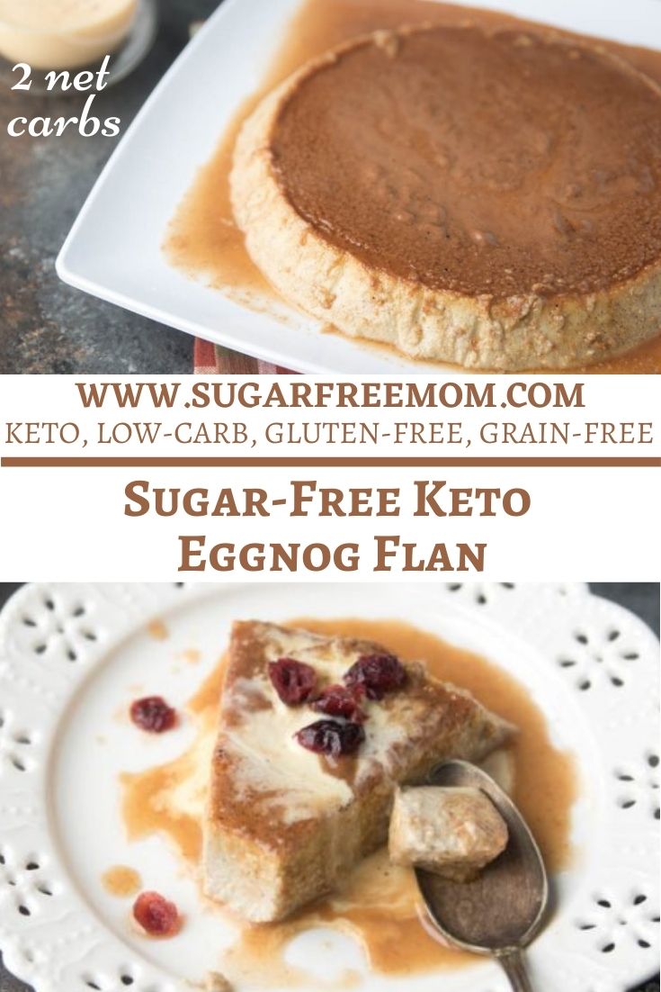 Sugar Free Low Carb Eggnog Flan. This is also a dairy free keto recipe for flan for the holidays!