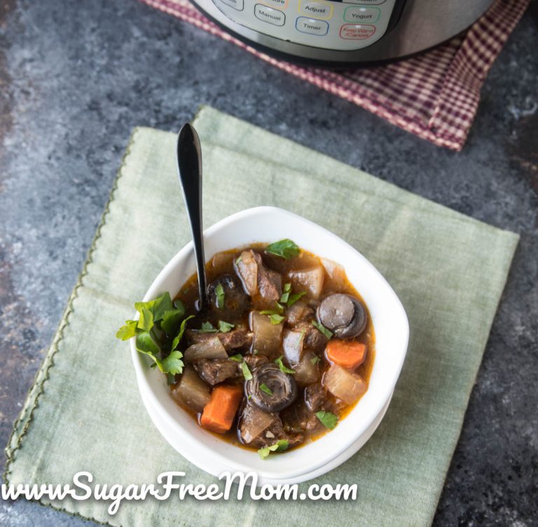 Low Carb Instant Pot Keto Beef Stew - Sugar-Free Mom