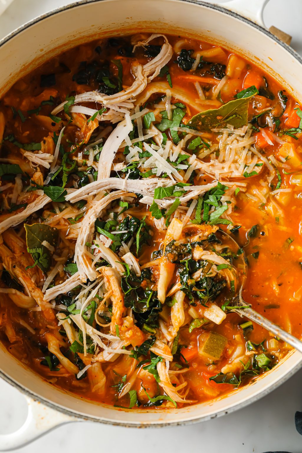 Low Carb Keto Chicken Minestrone Soup