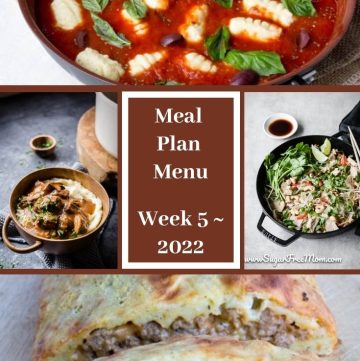 Meal Plan Menu Week 5 2022 - Pinterest