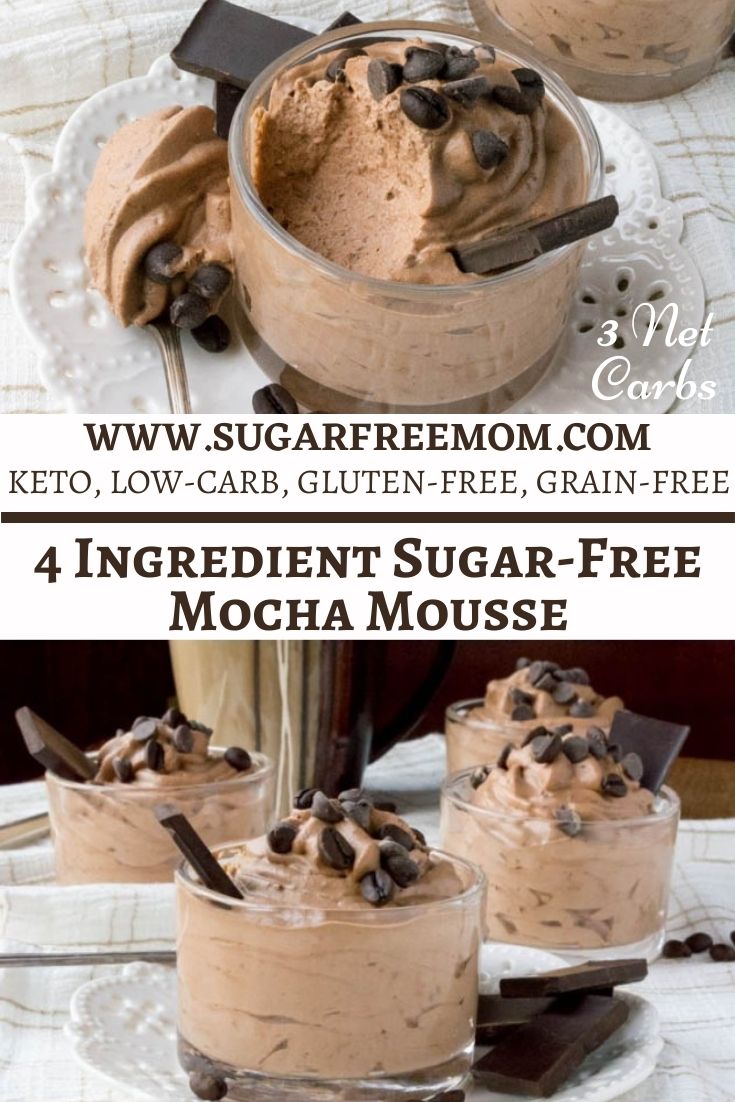 4 Ingredient Sugar-Free Mocha Mousse