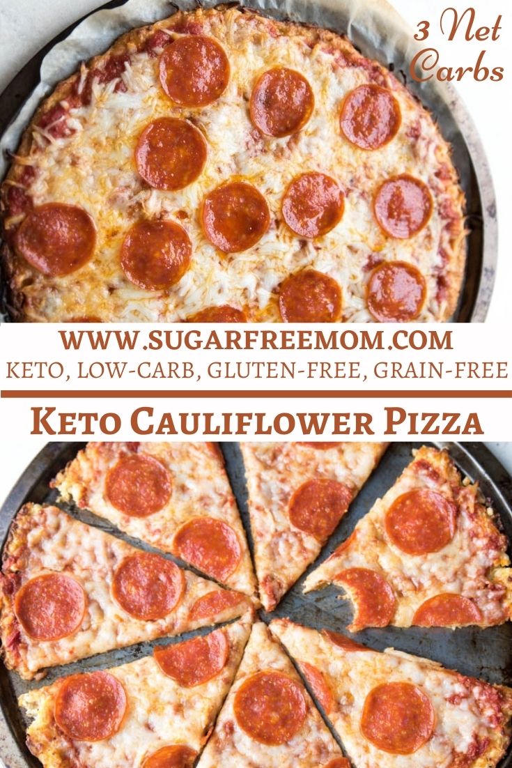 Keto Low Carb Cauliflower Pizza Crust (Gluten Free)